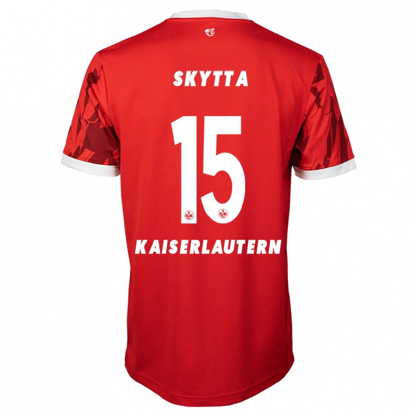 Danxen Uomo Maglia Naatan Skyttä #15 Rosso Bianco Kit Gara Home 2025/26 Maglietta