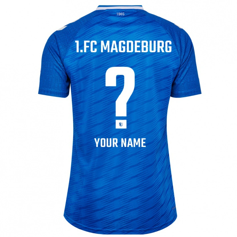 Danxen Uomo Maglia Il Tuo Nome #0 Blu Bianco Kit Gara Home 2025/26 Maglietta