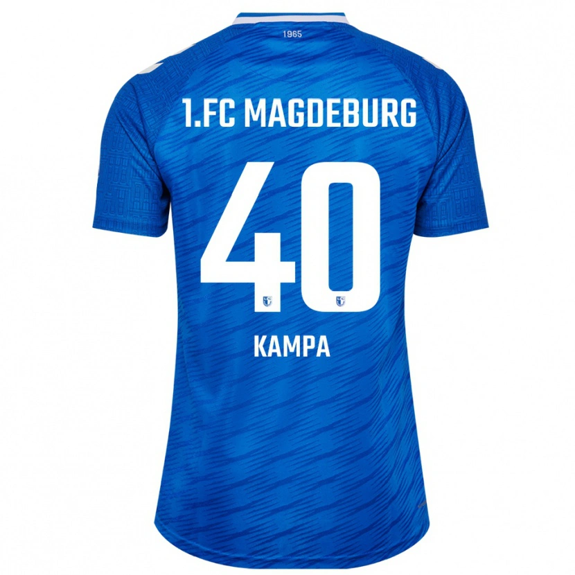 Danxen Uomo Maglia Robert Kampa #40 Blu Bianco Kit Gara Home 2025/26 Maglietta