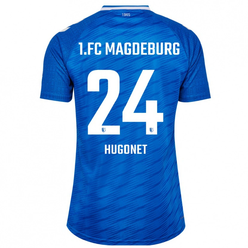 Danxen Uomo Maglia Jean Hugonet #24 Blu Bianco Kit Gara Home 2025/26 Maglietta