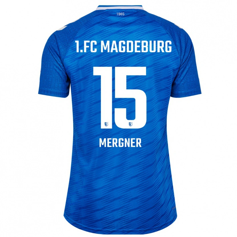 Danxen Uomo Maglia Leon Mergner #15 Blu Bianco Kit Gara Home 2025/26 Maglietta