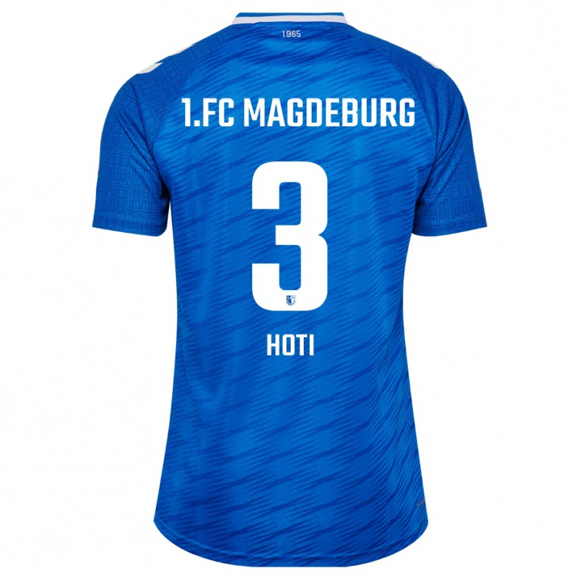 Danxen Uomo Maglia Andi Hoti #3 Blu Bianco Kit Gara Home 2025/26 Maglietta