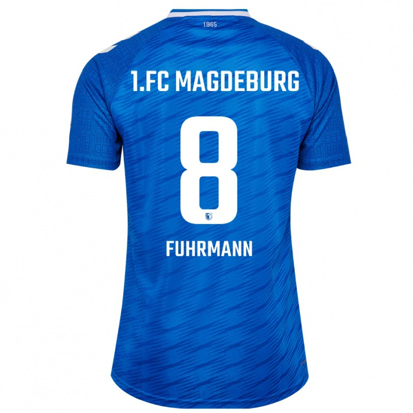 Danxen Uomo Maglia Felix Fuhrmann #8 Blu Bianco Kit Gara Home 2025/26 Maglietta