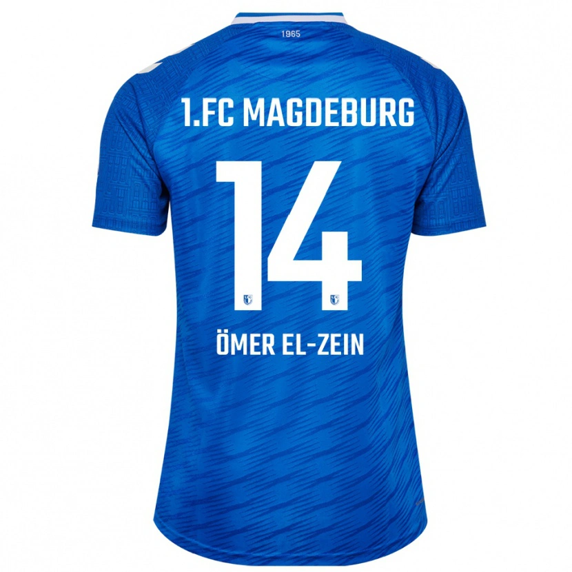Danxen Uomo Maglia Abu-Bekir Ömer El-Zein #14 Blu Bianco Kit Gara Home 2025/26 Maglietta
