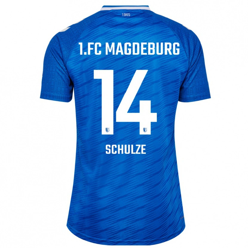 Danxen Uomo Maglia Conner Schulze #14 Blu Bianco Kit Gara Home 2025/26 Maglietta