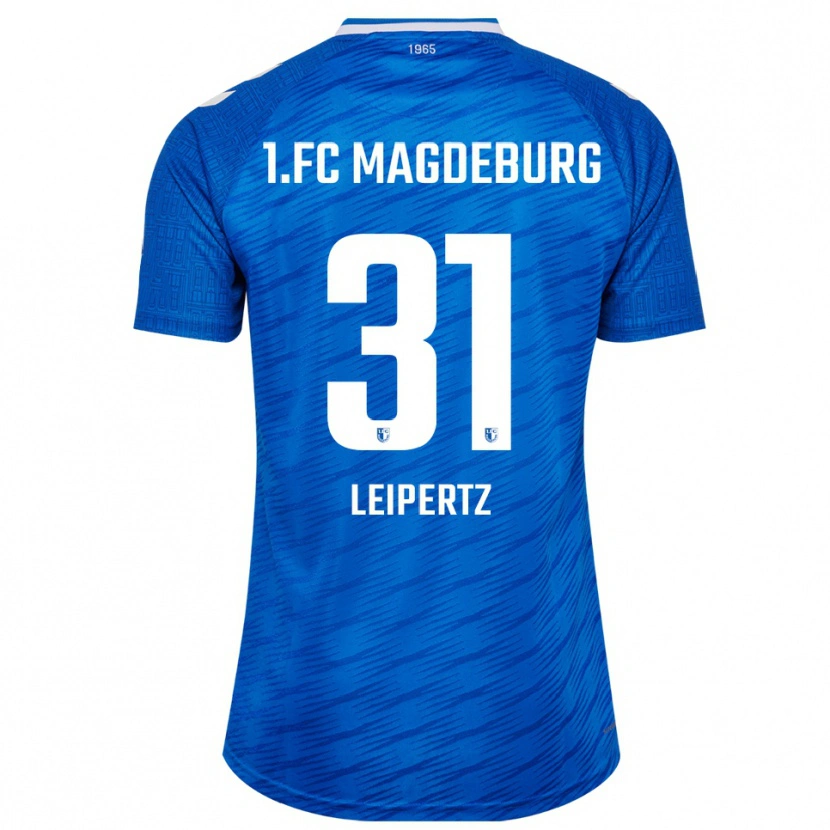 Danxen Uomo Maglia Robert Leipertz #31 Blu Bianco Kit Gara Home 2025/26 Maglietta