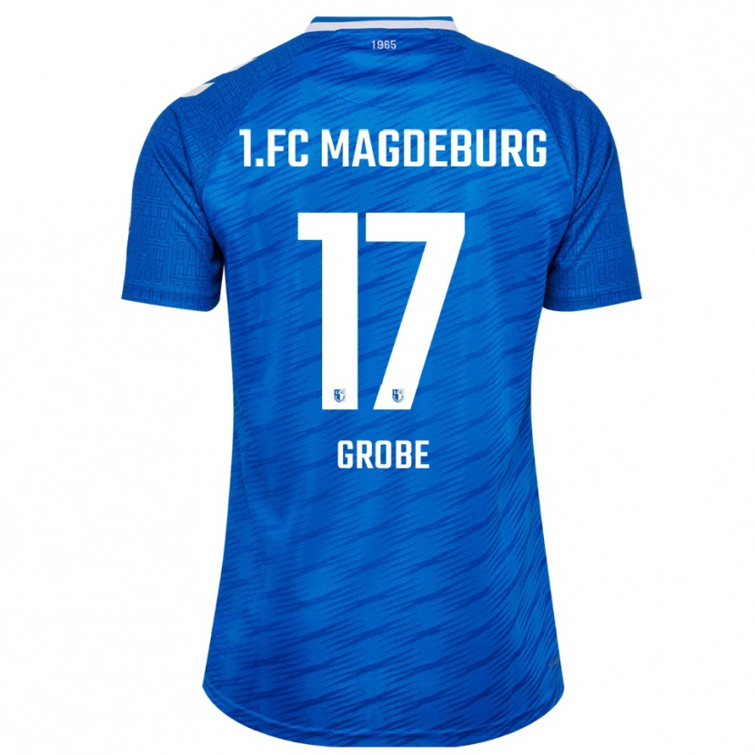 Danxen Uomo Maglia Theresa Grobe #17 Blu Bianco Kit Gara Home 2025/26 Maglietta