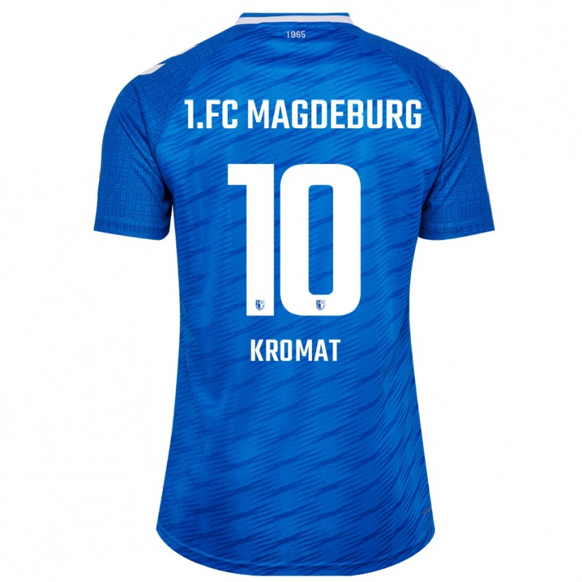 Danxen Uomo Maglia Justus Kromat #10 Blu Bianco Kit Gara Home 2025/26 Maglietta