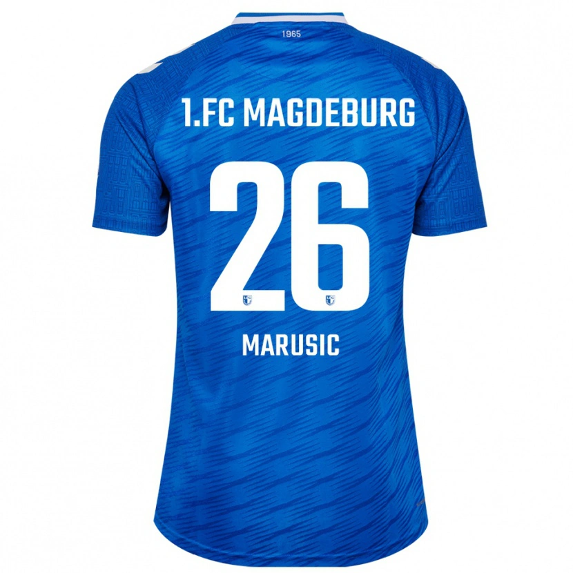 Danxen Uomo Maglia Aleksa Marusic #26 Blu Bianco Kit Gara Home 2025/26 Maglietta