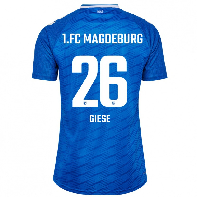 Danxen Uomo Maglia Johanna Giese #26 Blu Bianco Kit Gara Home 2025/26 Maglietta