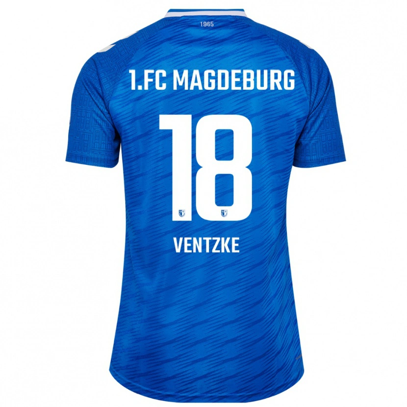 Danxen Uomo Maglia Tom Ventzke #18 Blu Bianco Kit Gara Home 2025/26 Maglietta