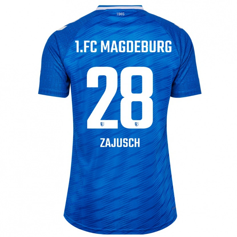 Danxen Uomo Maglia Marcel Zajusch #28 Blu Bianco Kit Gara Home 2025/26 Maglietta