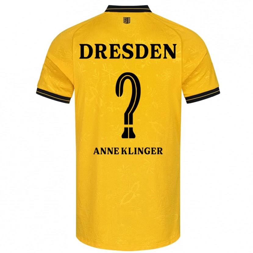 Danxen Uomo Maglia Jo Anne Klinger #0 Giallo Nero Kit Gara Home 2025/26 Maglietta