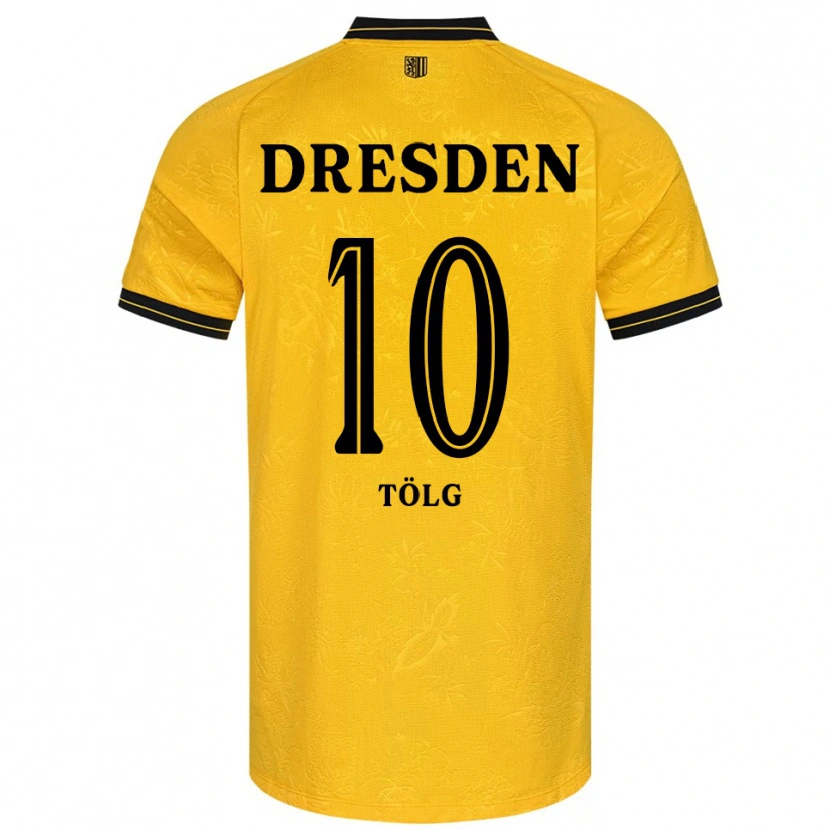 Danxen Uomo Maglia Cedric Tölg #10 Giallo Nero Kit Gara Home 2025/26 Maglietta