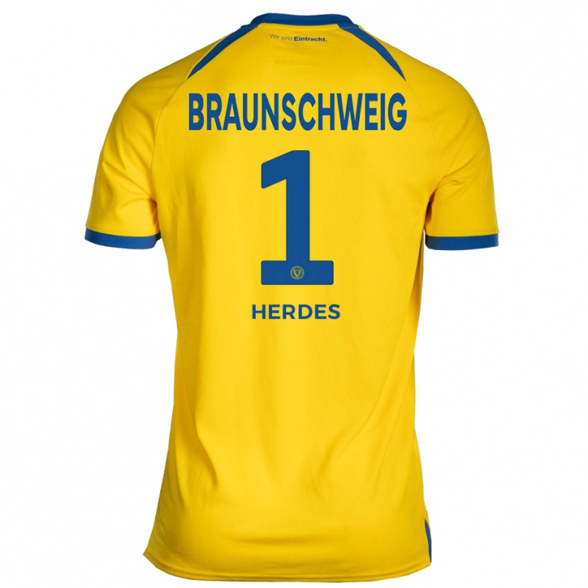 Danxen Uomo Maglia Leon Herdes #1 Giallo Blu Kit Gara Home 2025/26 Maglietta