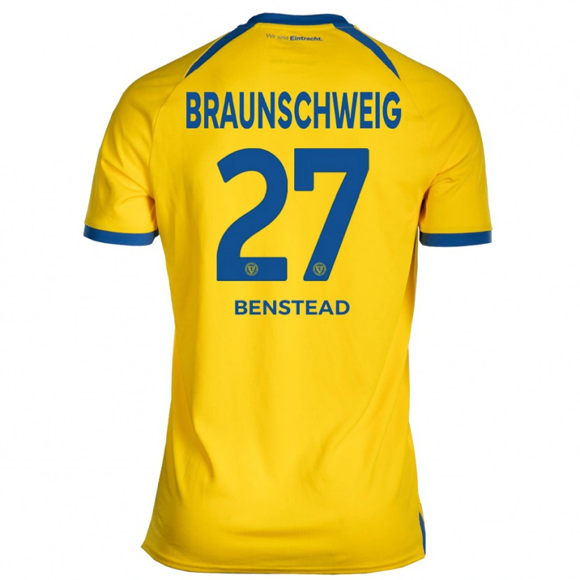 Danxen Uomo Maglia Jakob Benstead #27 Giallo Blu Kit Gara Home 2025/26 Maglietta