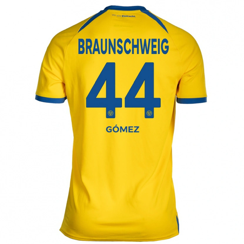Danxen Uomo Maglia Johan Gómez #44 Giallo Blu Kit Gara Home 2025/26 Maglietta