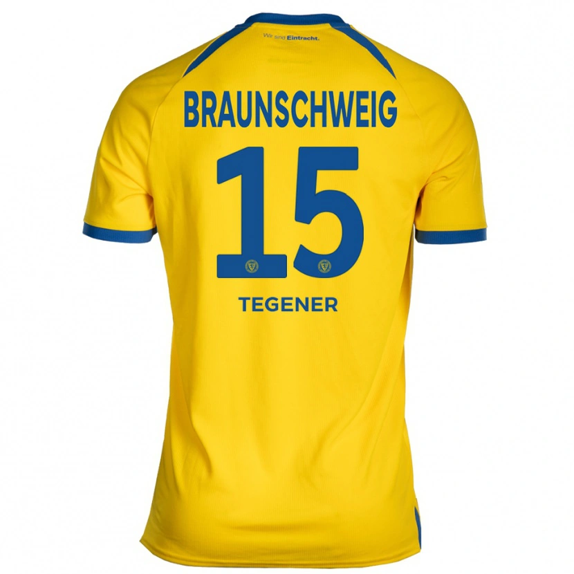 Danxen Uomo Maglia Onyekachi Tegener #15 Giallo Blu Kit Gara Home 2025/26 Maglietta