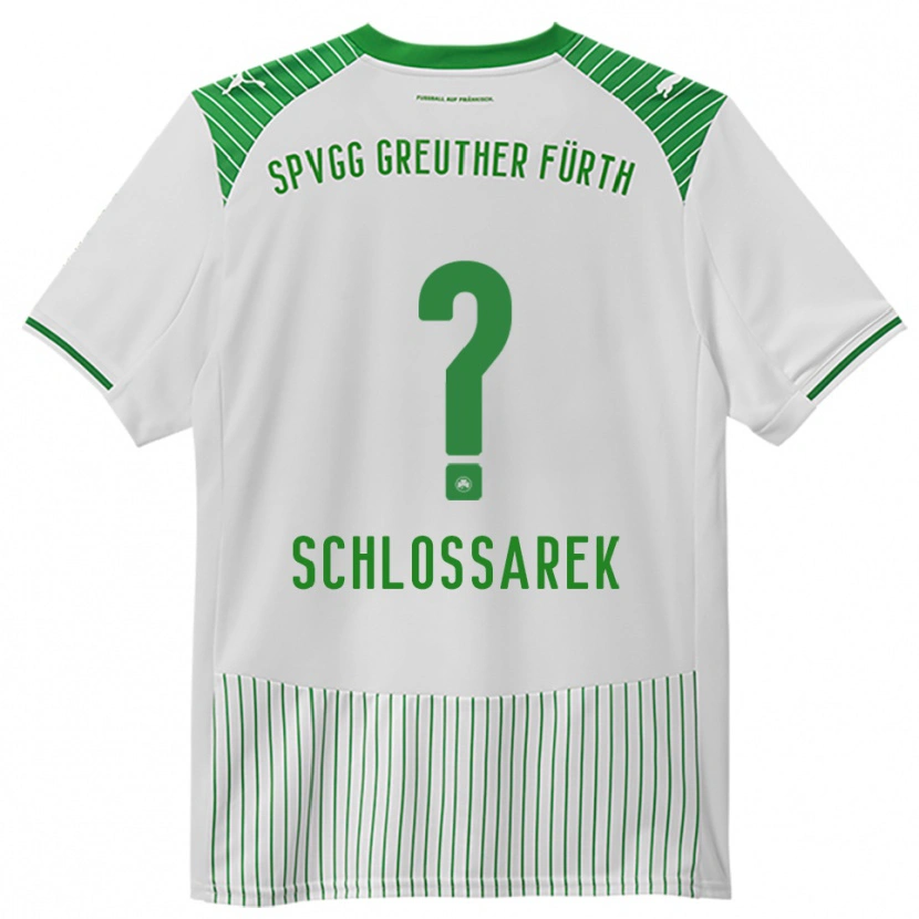 Danxen Uomo Maglia Nadja Schlossarek #0 Bianco Verde Kit Gara Home 2025/26 Maglietta