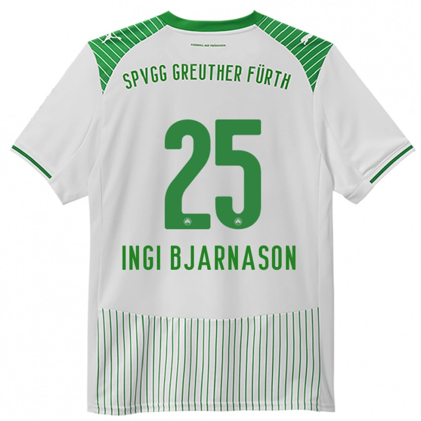 Danxen Uomo Maglia Brynjar Ingi Bjarnason #25 Bianco Verde Kit Gara Home 2025/26 Maglietta