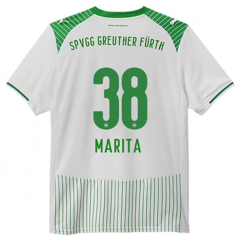 Danxen Uomo Maglia Raul Marita #38 Bianco Verde Kit Gara Home 2025/26 Maglietta