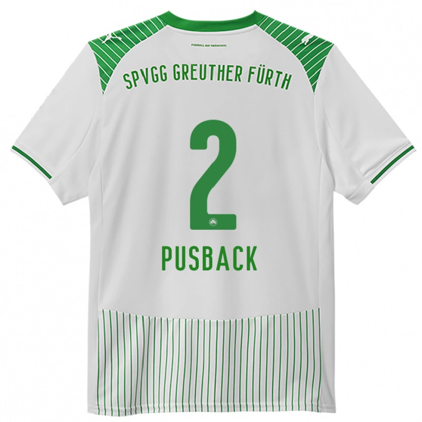 Danxen Uomo Maglia Tim Pusback #2 Bianco Verde Kit Gara Home 2025/26 Maglietta