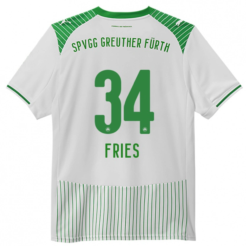 Danxen Uomo Maglia Marlon Fries #34 Bianco Verde Kit Gara Home 2025/26 Maglietta