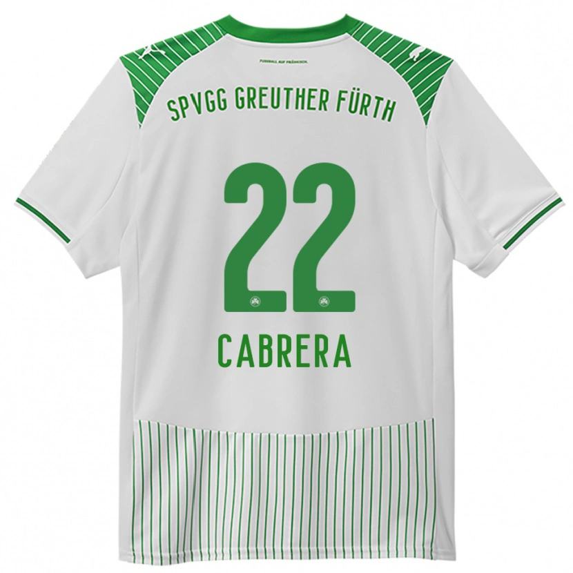 Danxen Uomo Maglia Juan Cabrera #22 Bianco Verde Kit Gara Home 2025/26 Maglietta