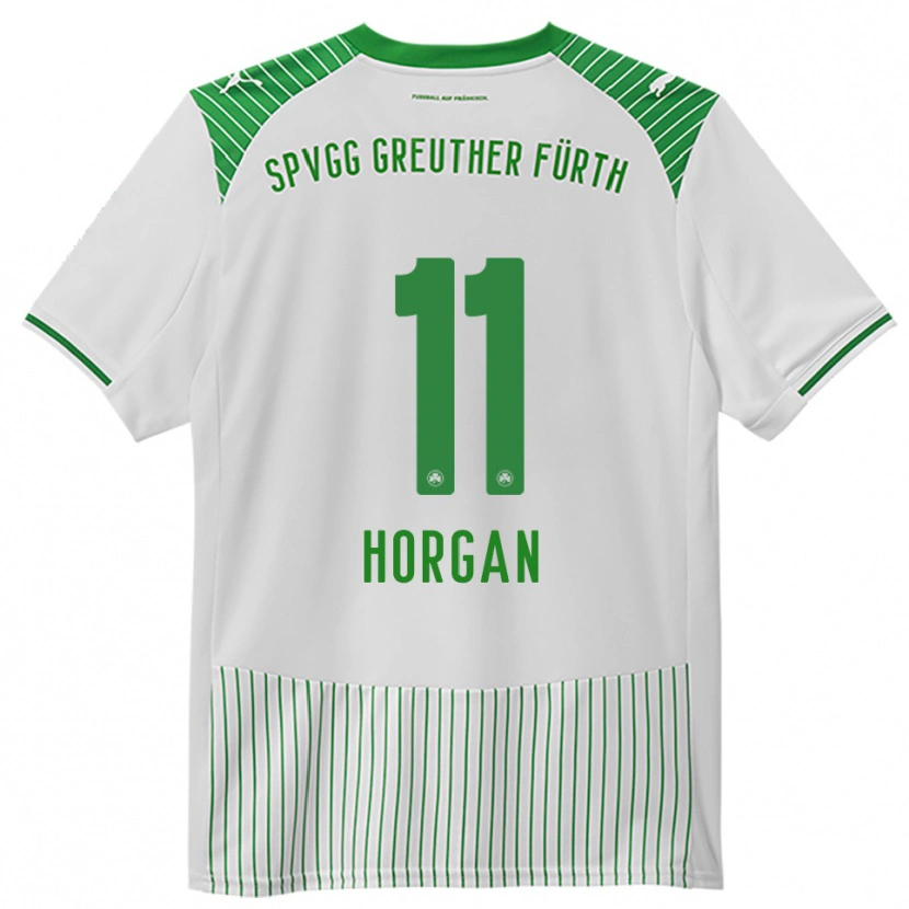 Danxen Uomo Maglia Finn Horgan #11 Bianco Verde Kit Gara Home 2025/26 Maglietta