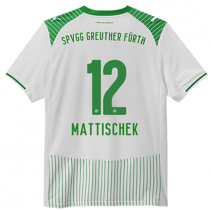 Danxen Uomo Maglia Jakob Mattischek #12 Bianco Verde Kit Gara Home 2025/26 Maglietta
