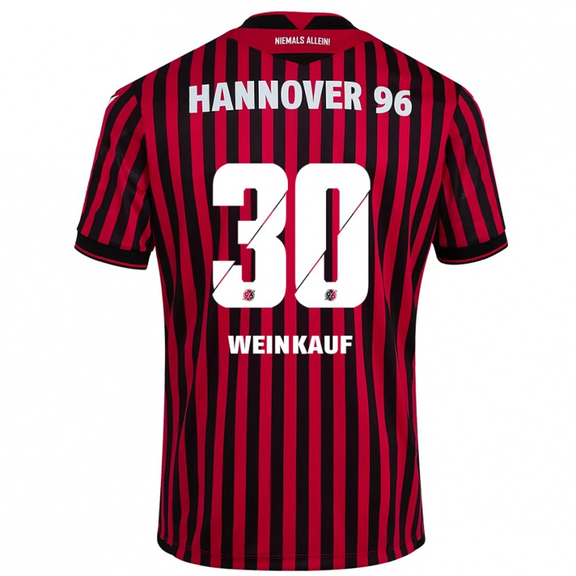 Danxen Uomo Maglia Leo Weinkauf #30 Rosso Nero Kit Gara Home 2025/26 Maglietta