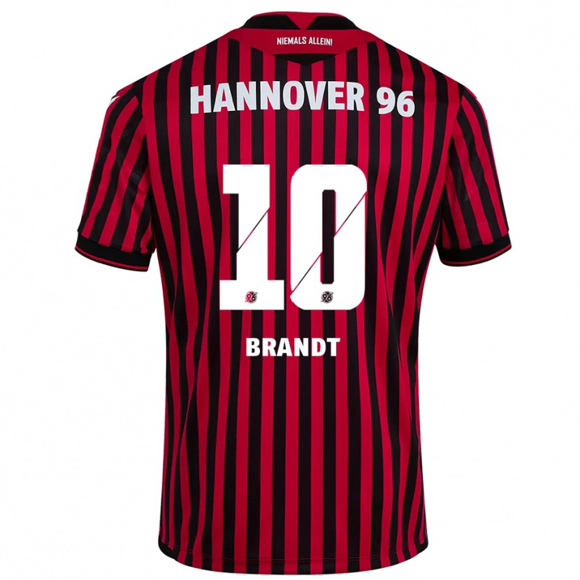 Danxen Uomo Maglia Keanu Brandt #10 Rosso Nero Kit Gara Home 2025/26 Maglietta