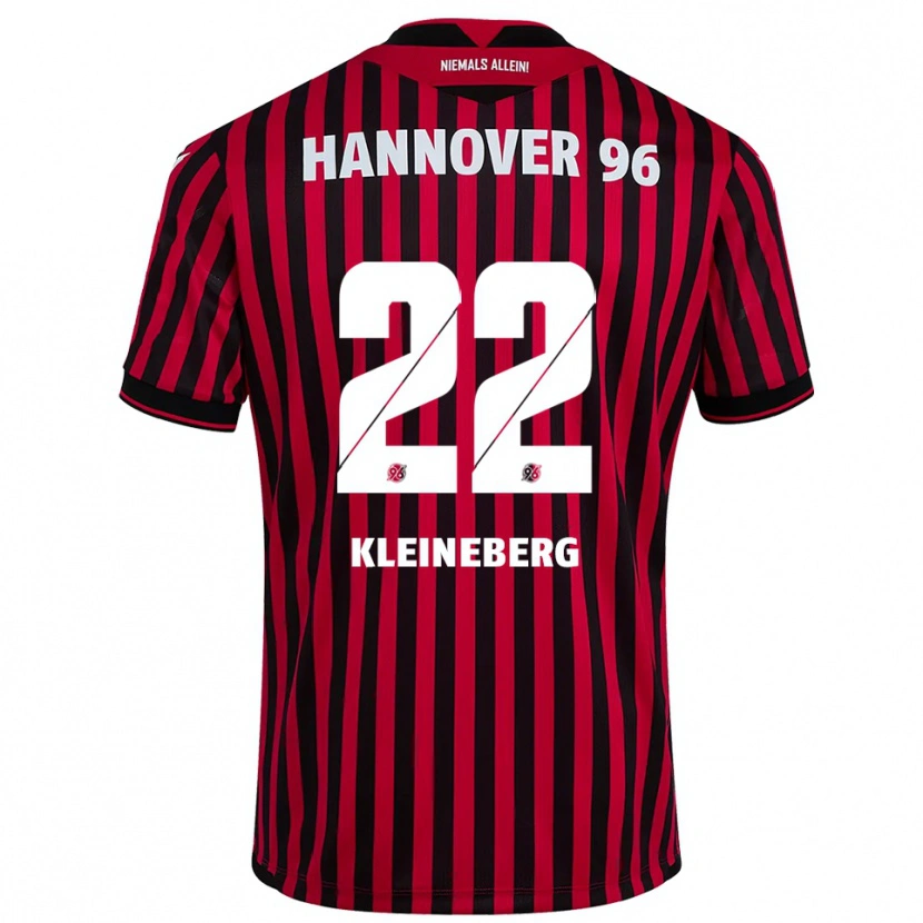 Danxen Uomo Maglia Philip Kleineberg #22 Rosso Nero Kit Gara Home 2025/26 Maglietta