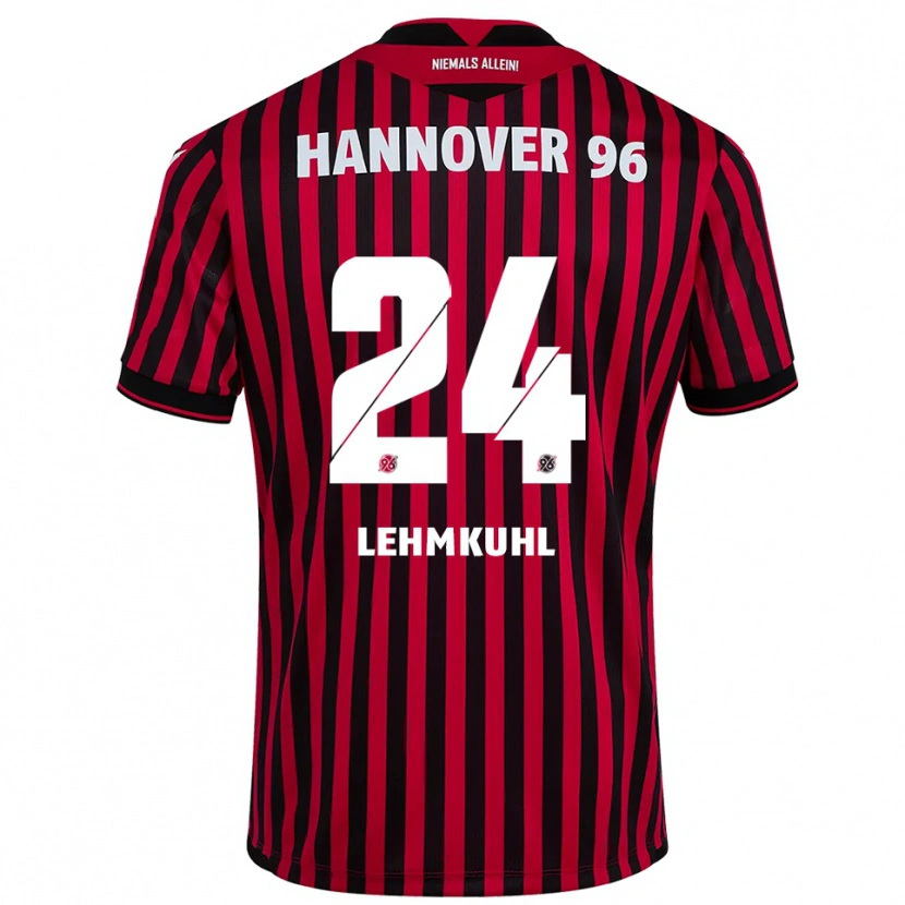 Danxen Uomo Maglia Camillo Lehmkuhl #24 Rosso Nero Kit Gara Home 2025/26 Maglietta