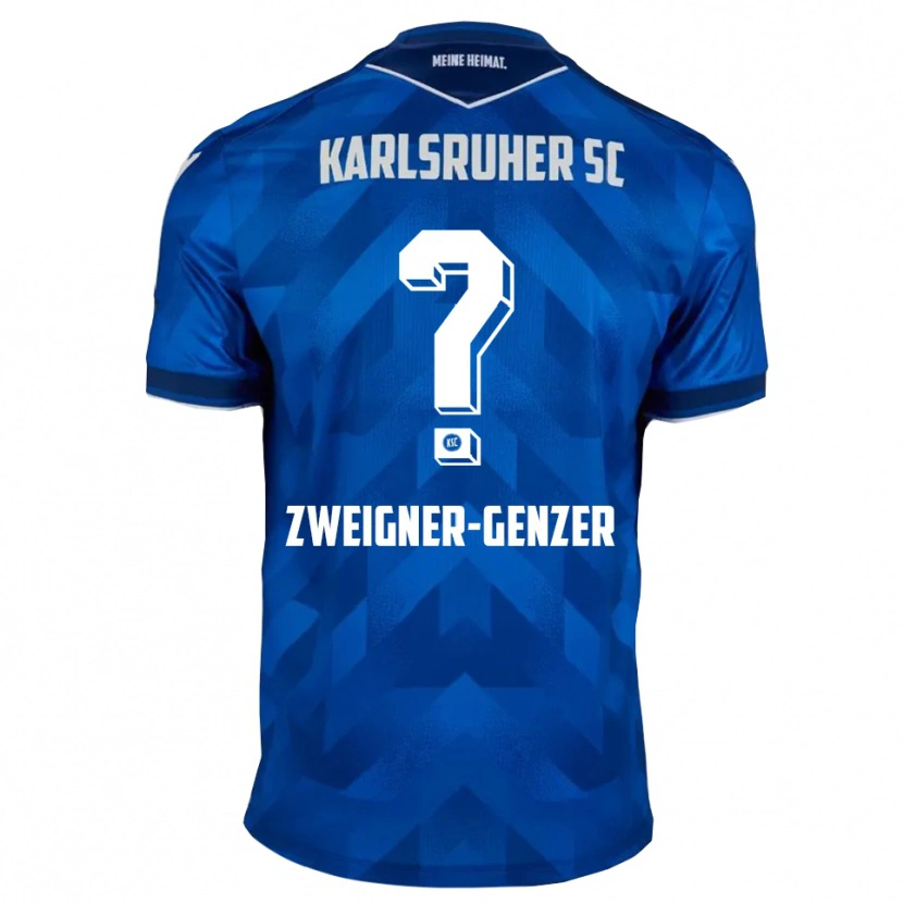 Danxen Uomo Maglia Melissa Zweigner-Genzer #0 Blu Bianco Kit Gara Home 2025/26 Maglietta