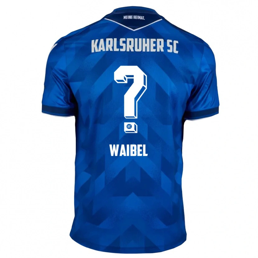 Danxen Uomo Maglia Karla Waibel #0 Blu Bianco Kit Gara Home 2025/26 Maglietta