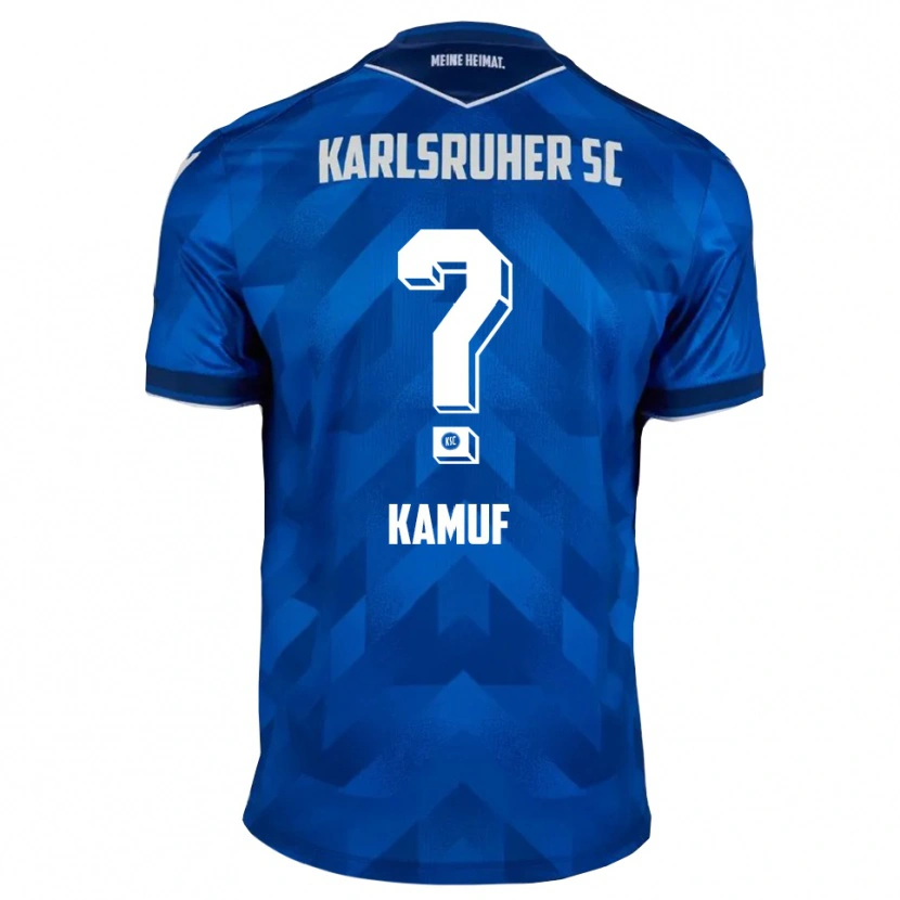 Danxen Uomo Maglia Lea Kamuf #0 Blu Bianco Kit Gara Home 2025/26 Maglietta