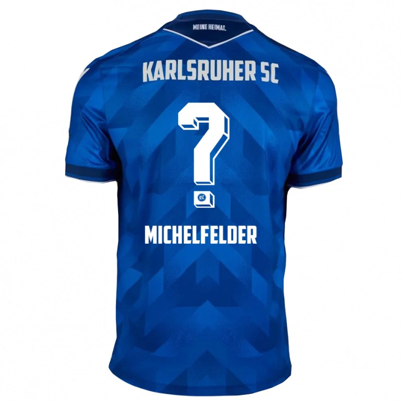 Danxen Uomo Maglia Norina Michelfelder #0 Blu Bianco Kit Gara Home 2025/26 Maglietta