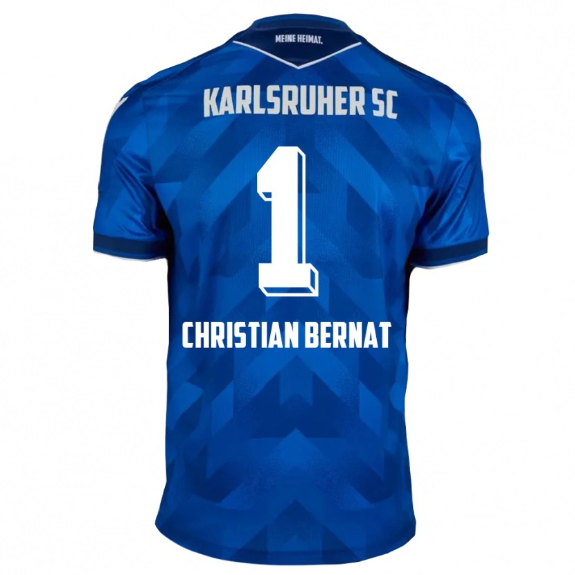 Danxen Uomo Maglia Hans Christian Bernat #1 Blu Bianco Kit Gara Home 2025/26 Maglietta