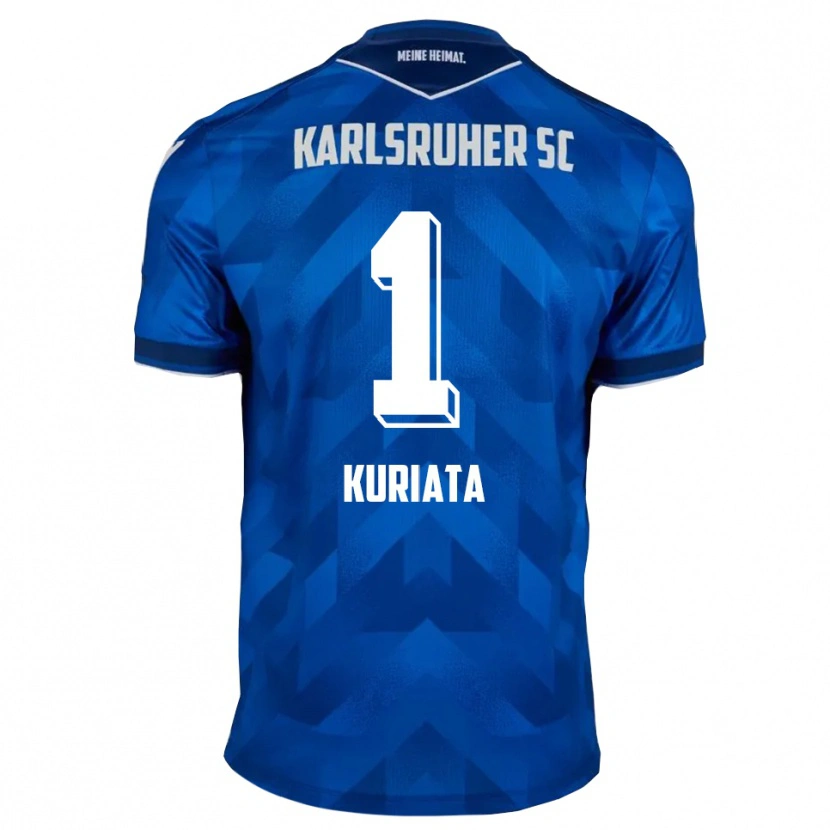 Danxen Uomo Maglia Malik Kuriata #1 Blu Bianco Kit Gara Home 2025/26 Maglietta