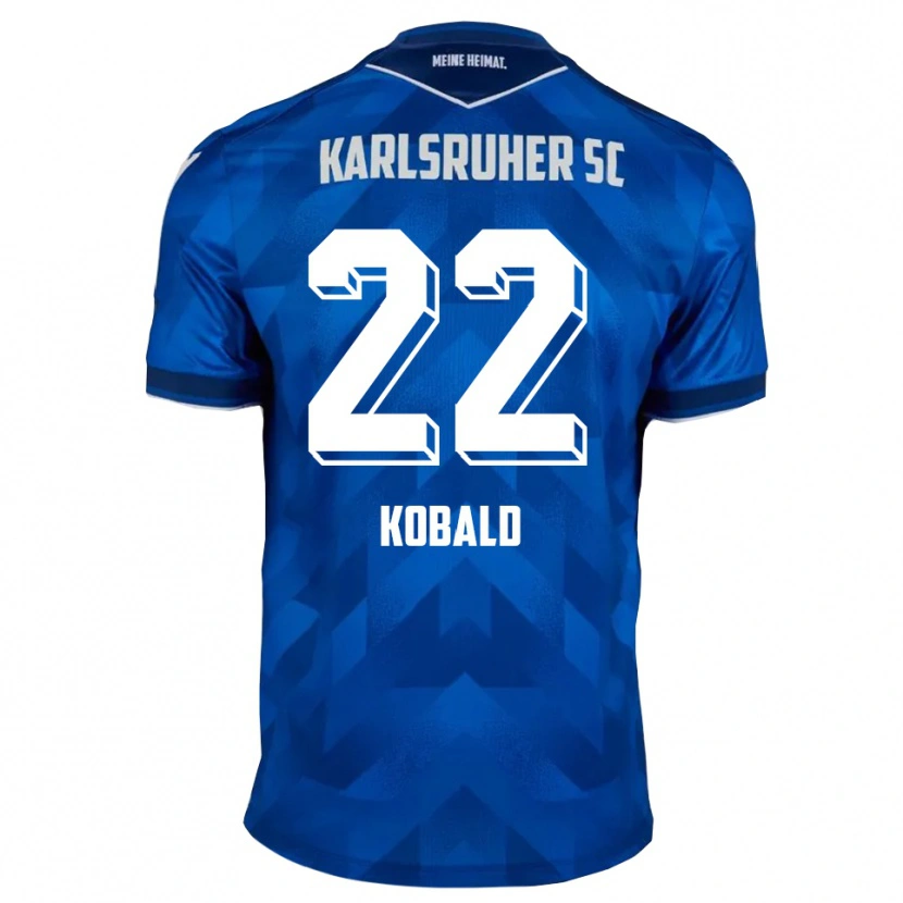 Danxen Uomo Maglia Christoph Kobald #22 Blu Bianco Kit Gara Home 2025/26 Maglietta