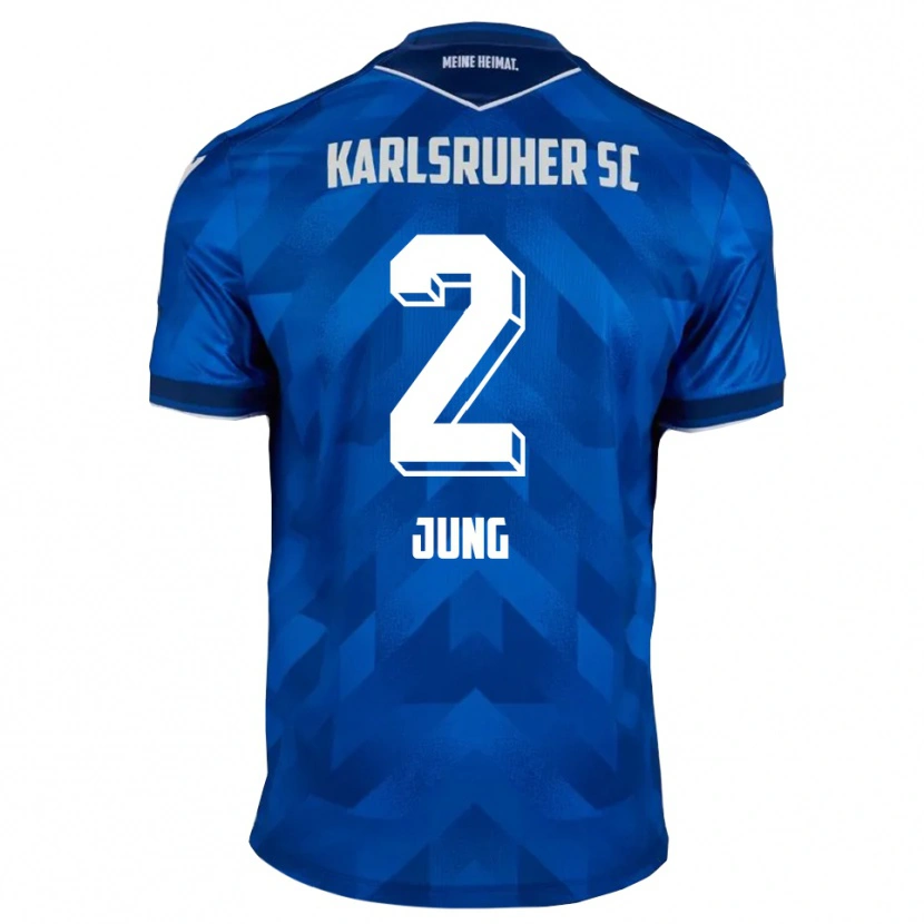 Danxen Uomo Maglia Sebastian Jung #2 Blu Bianco Kit Gara Home 2025/26 Maglietta