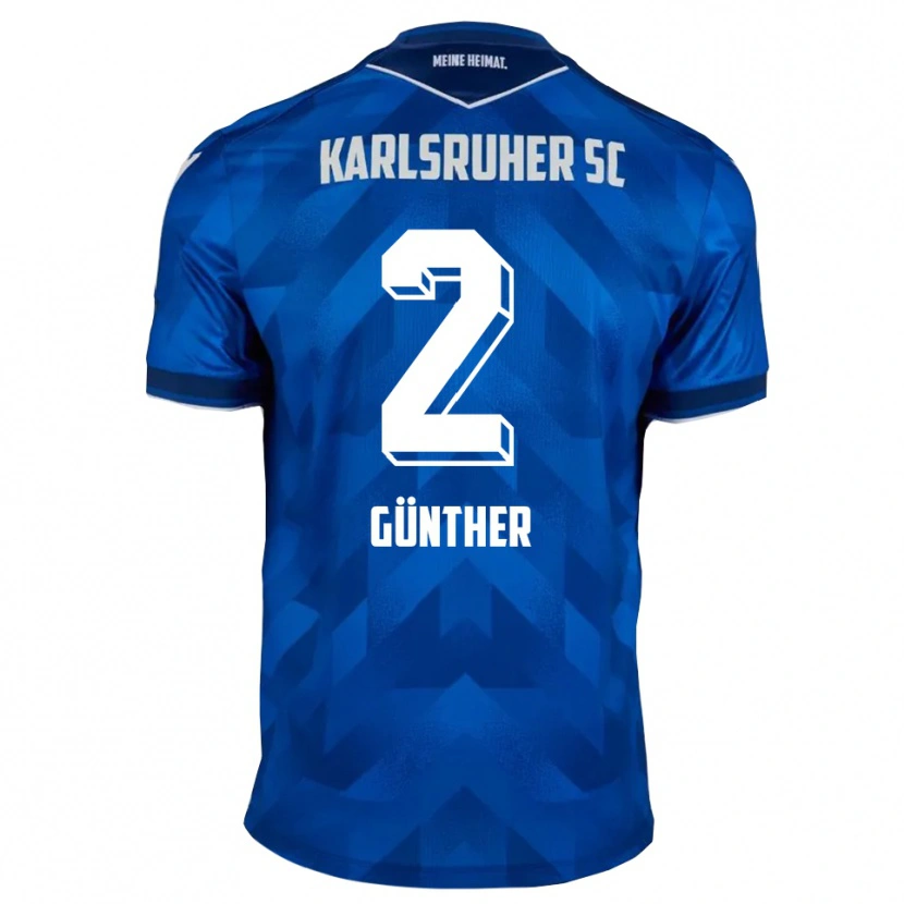 Danxen Uomo Maglia Noah Günther #2 Blu Bianco Kit Gara Home 2025/26 Maglietta