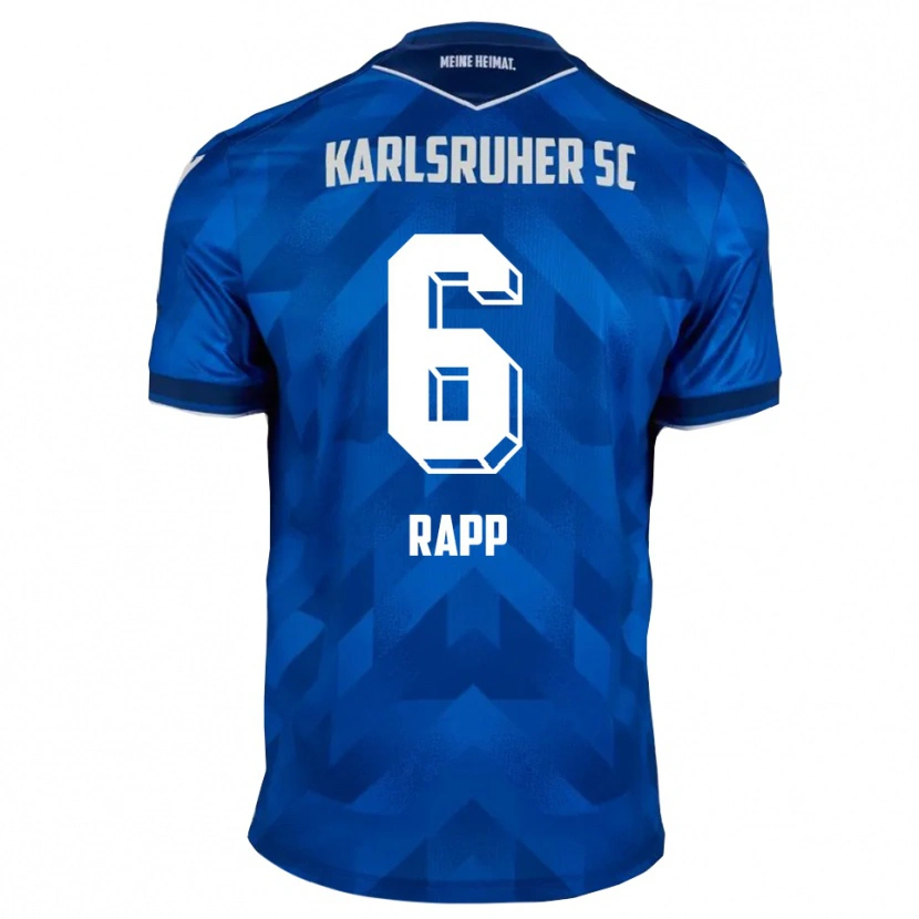 Danxen Uomo Maglia Nicolai Rapp #6 Blu Bianco Kit Gara Home 2025/26 Maglietta