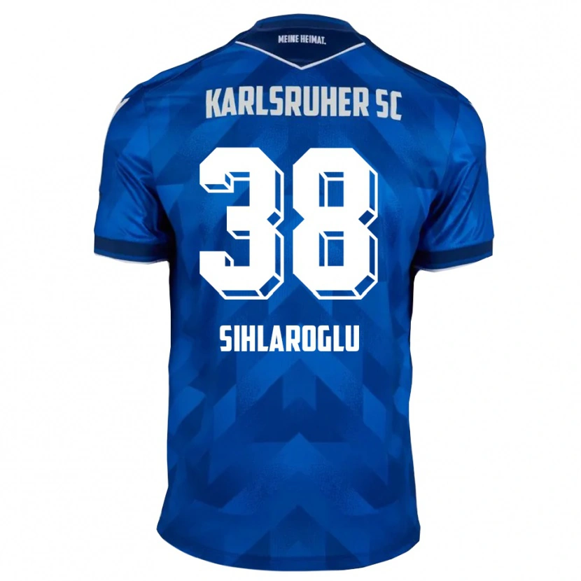 Danxen Uomo Maglia Efe-Kaan Sihlaroglu #38 Blu Bianco Kit Gara Home 2025/26 Maglietta