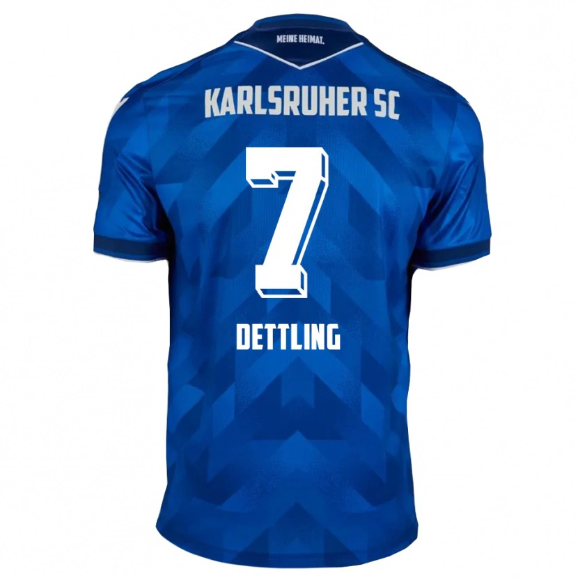 Danxen Uomo Maglia Luis Dettling #7 Blu Bianco Kit Gara Home 2025/26 Maglietta