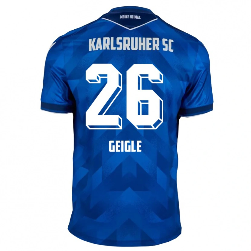 Danxen Uomo Maglia Fynn Geigle #26 Blu Bianco Kit Gara Home 2025/26 Maglietta