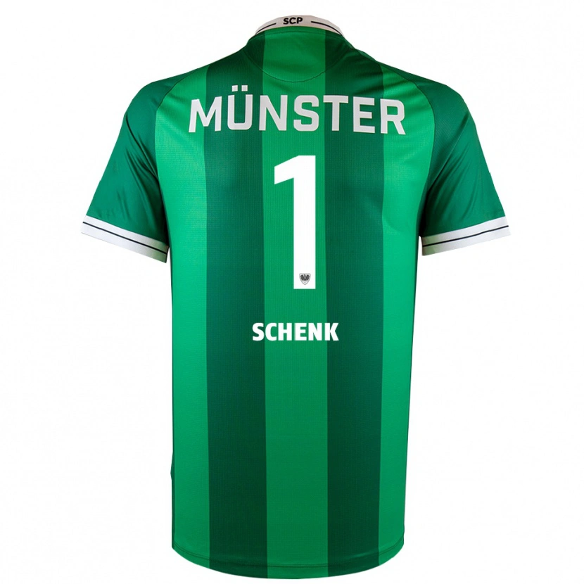 Danxen Uomo Maglia Johannes Schenk #1 Verde Bianco Kit Gara Home 2025/26 Maglietta