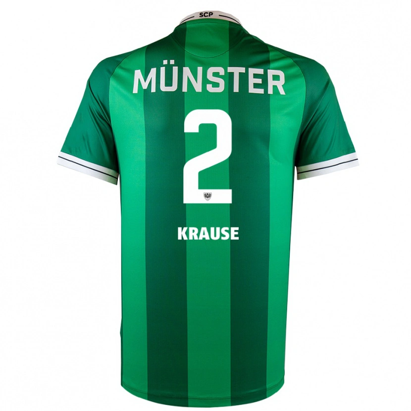 Danxen Uomo Maglia Moritz Krause #2 Verde Bianco Kit Gara Home 2025/26 Maglietta