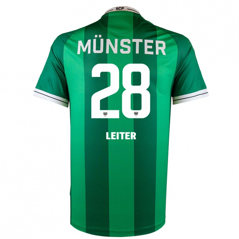 Danxen Uomo Maglia Ben Leiter #28 Verde Bianco Kit Gara Home 2025/26 Maglietta